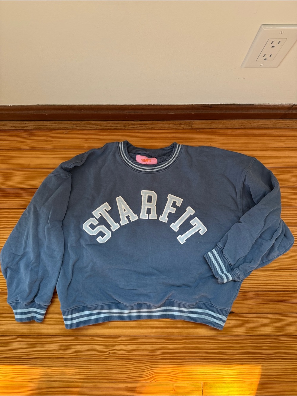 Starfit Men's Washed Blue Crewneck Sweatshirt
